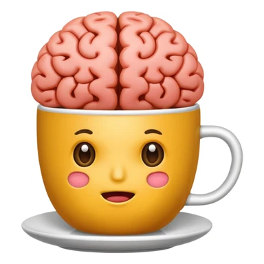 Brain in a cup sticker