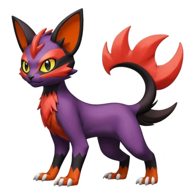 Liepard-Noivern-Litten-Sprigatito-Pokémon-fusion-creature (full body) sticker