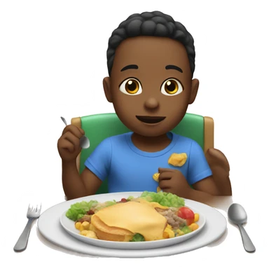 Toddler eating dinner sticker