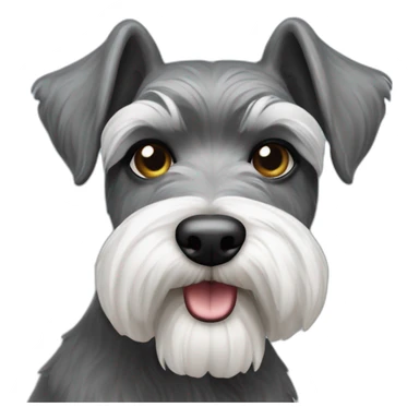 salt and pepper miniature schnauzer sticker