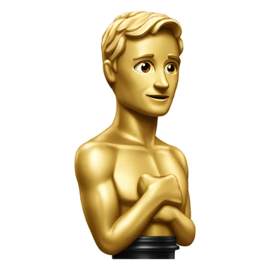 A gold Oscar statuette sticker