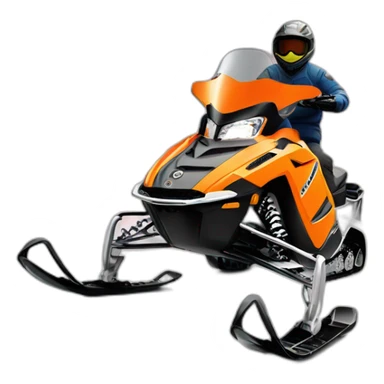 orange polaris Snowmobile sticker