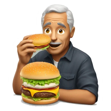 My father eating Burger’s  sticker