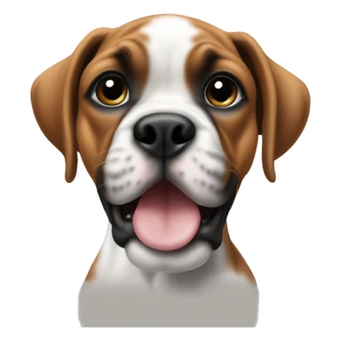 Boxer puppy on dolphin sticker