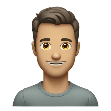 guy with a finger up to his jaw line make a very sharpe jaw line sticker