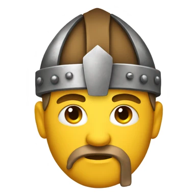 A man's head with viking hat sticker