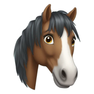 Poney câlin chien sticker