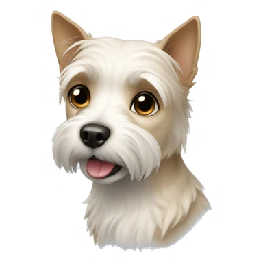 Creamy small dog terrier sticker