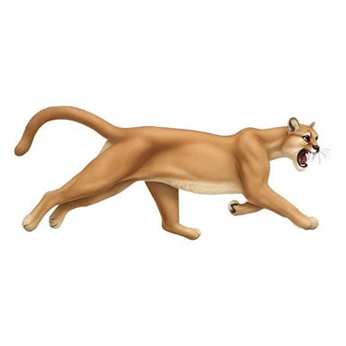 Cougar chasing prey sticker