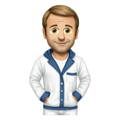 Emmanuel Macron en pyjama sticker