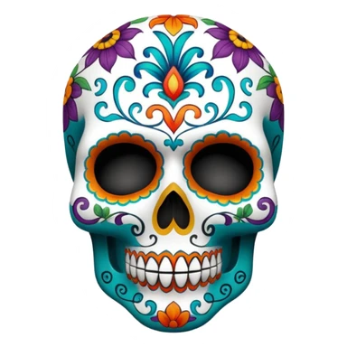 Calavera facial mask sticker
