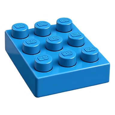 blue lego brick sticker