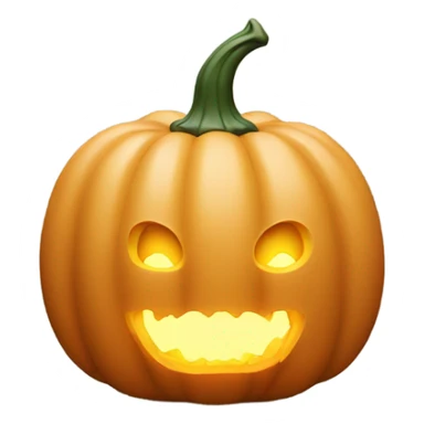 Beige pumpkin shaped candle  sticker