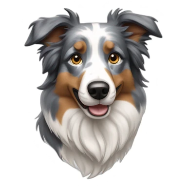 Blue merle Border collie sticker