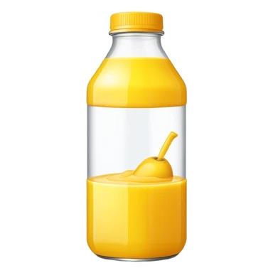 Yellow juice bottled sticker