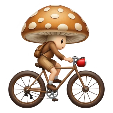 mushroom cycling sticker