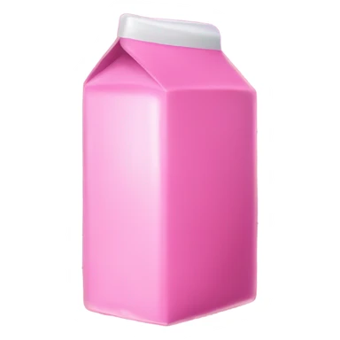 Hot pink carton of milk with glitter  sticker