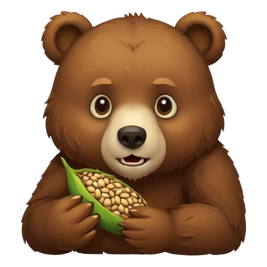 bear that is gnawing on seeds sticker