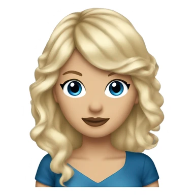 taylor swift gradient blond and blue hair lover theme sticker