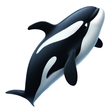 Orca whale waving sticker