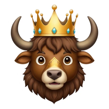 Buffalo wearing a crown sticker