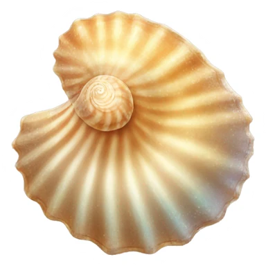 Sparkling seashell sticker