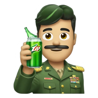 general kim drinking 7up sticker