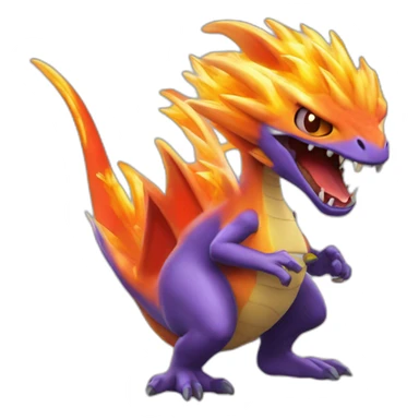 Dracaufeu le pockemon en entier sticker