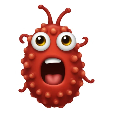 Papa Red Larva sticker