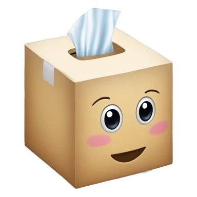 Tissue box sticker