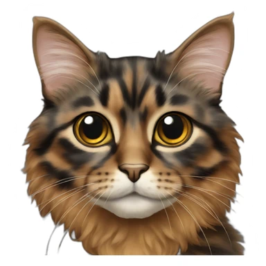long hair tortoiseshell cat sticker