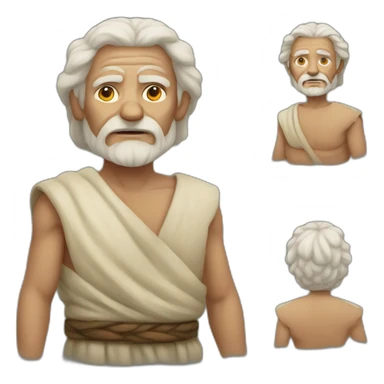 old man in ancient times sticker