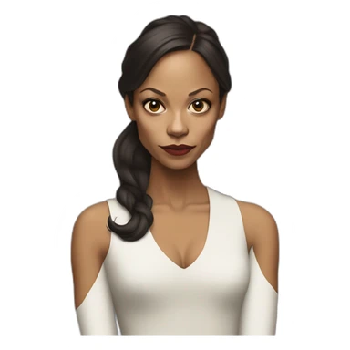 Zoe Saldana serious sticker