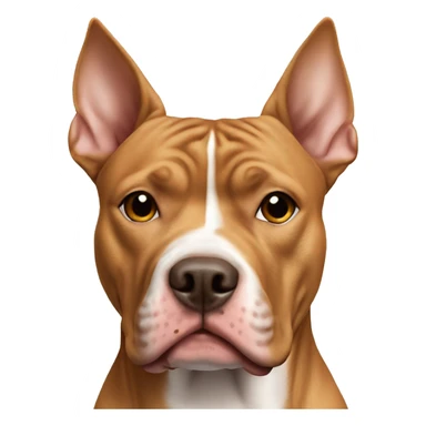 Light brown pitbull ears CROPPED short sticker