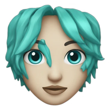 Cœur turquoise sticker