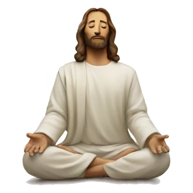 jesus meditating sticker