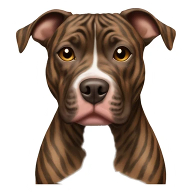 Small brindle mix pitbull with brown stripes sticker