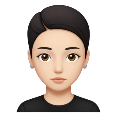 make it non gendered, black top, says PION! on their forehead sticker