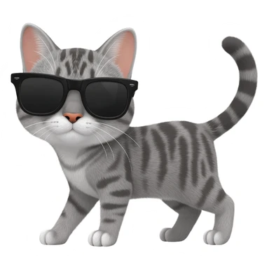 Cat wearing sunglasses sticker