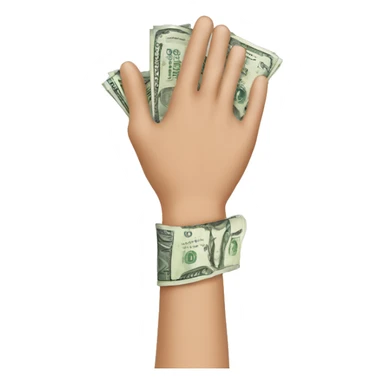 giving money from hand to hand sticker