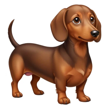 Dachshund with no front legs sticker