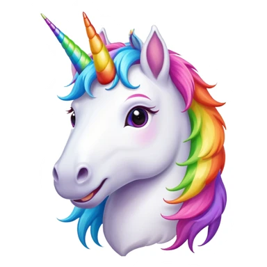 smilling unicorn sticker