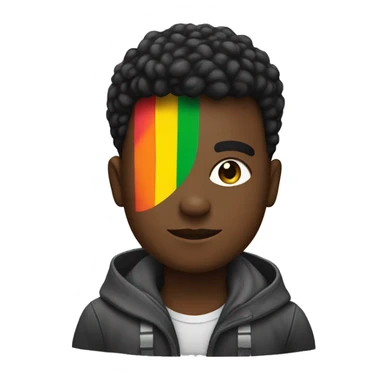 black person with gay flag sticker