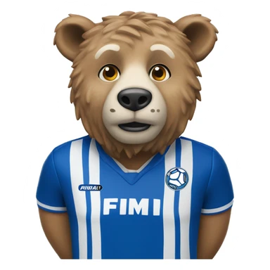 Bär mit Hertha Trikot sticker