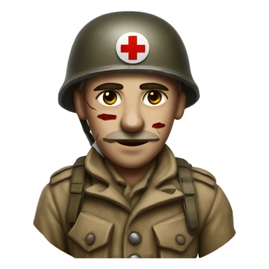 wounded ww1 soldier bandaged sticker