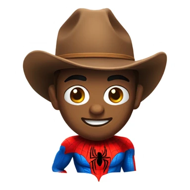 spider-man with cowboy hat on sticker