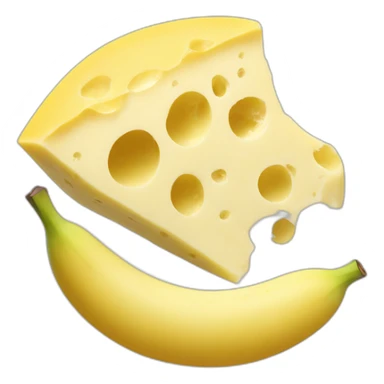 cheese inside of banana sticker