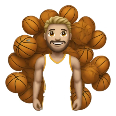 Basketteur peaux blanc numéro 13 sticker