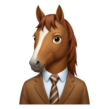 horse with tie sticker