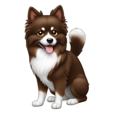 Spitz chocolate dark with brown seated sticker